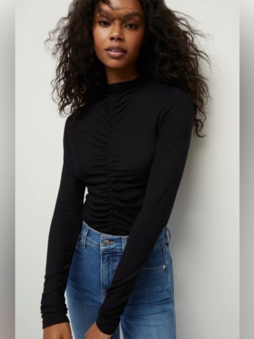 Veronica Beard Theresa Turtleneck Ruched XS $198